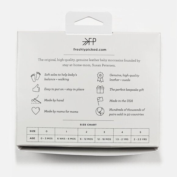 Freshly Picked Soft Baby Moccasin Shoes • 6-12 mo. - Picture 3 of 5